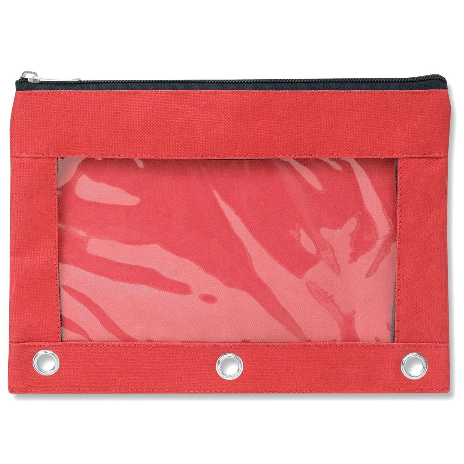 3 Ring Binder Pencil Case with Window - 8 Colors