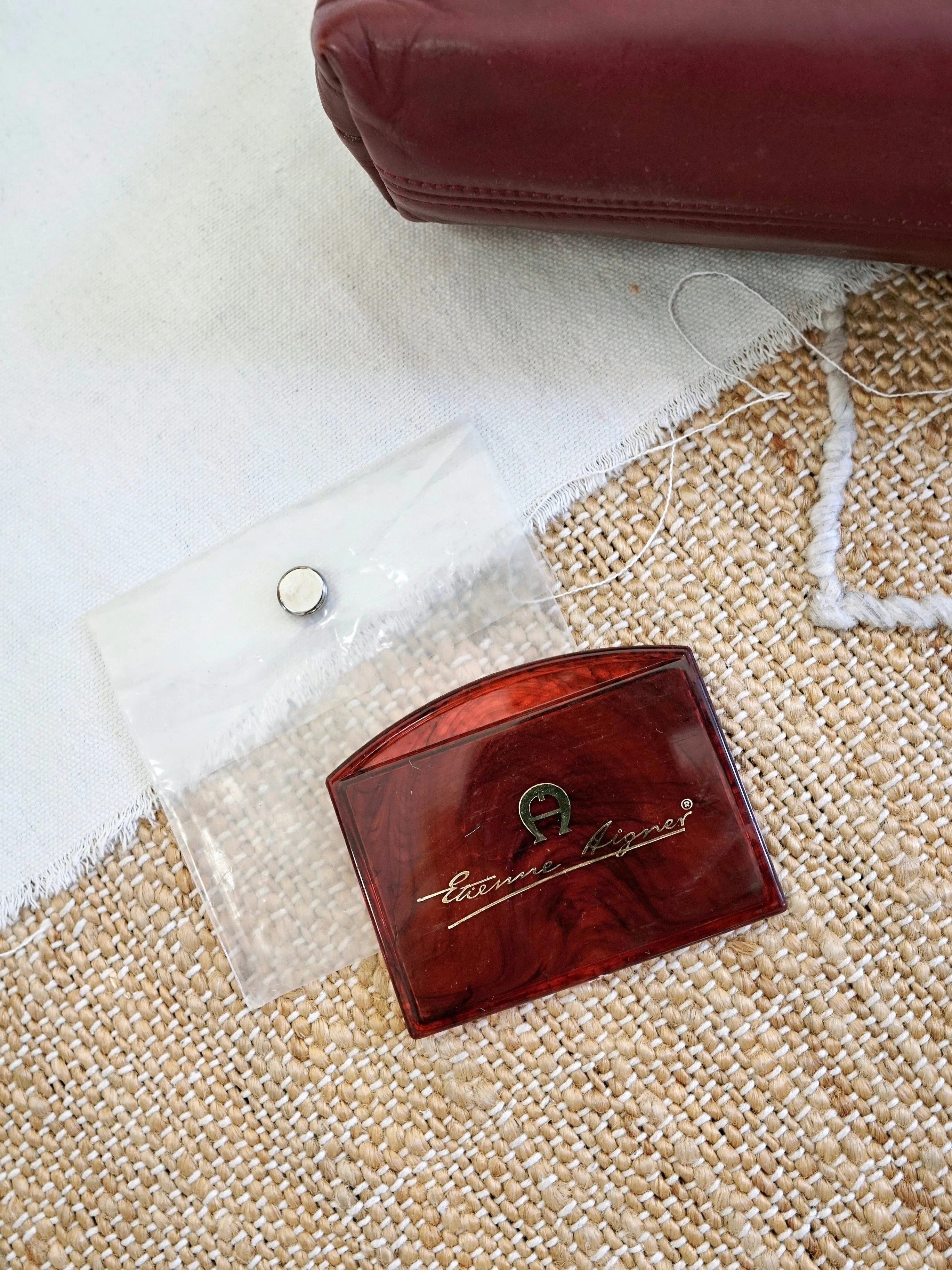 80's Etienne Aigner Oxblood Clutch