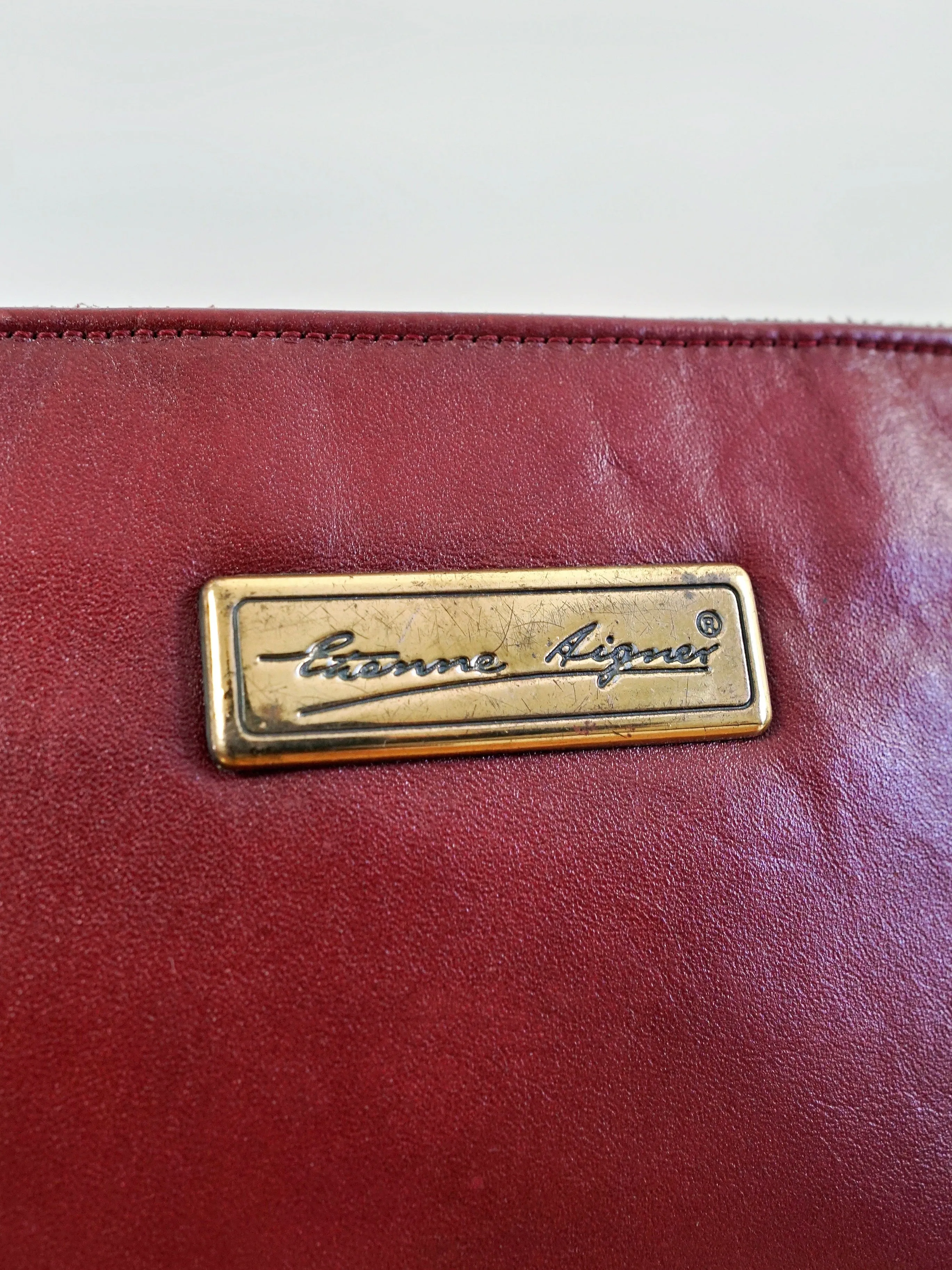 80's Etienne Aigner Oxblood Clutch