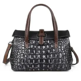 AlliLuxe Exotic Zipper Tote Shoulder Bag