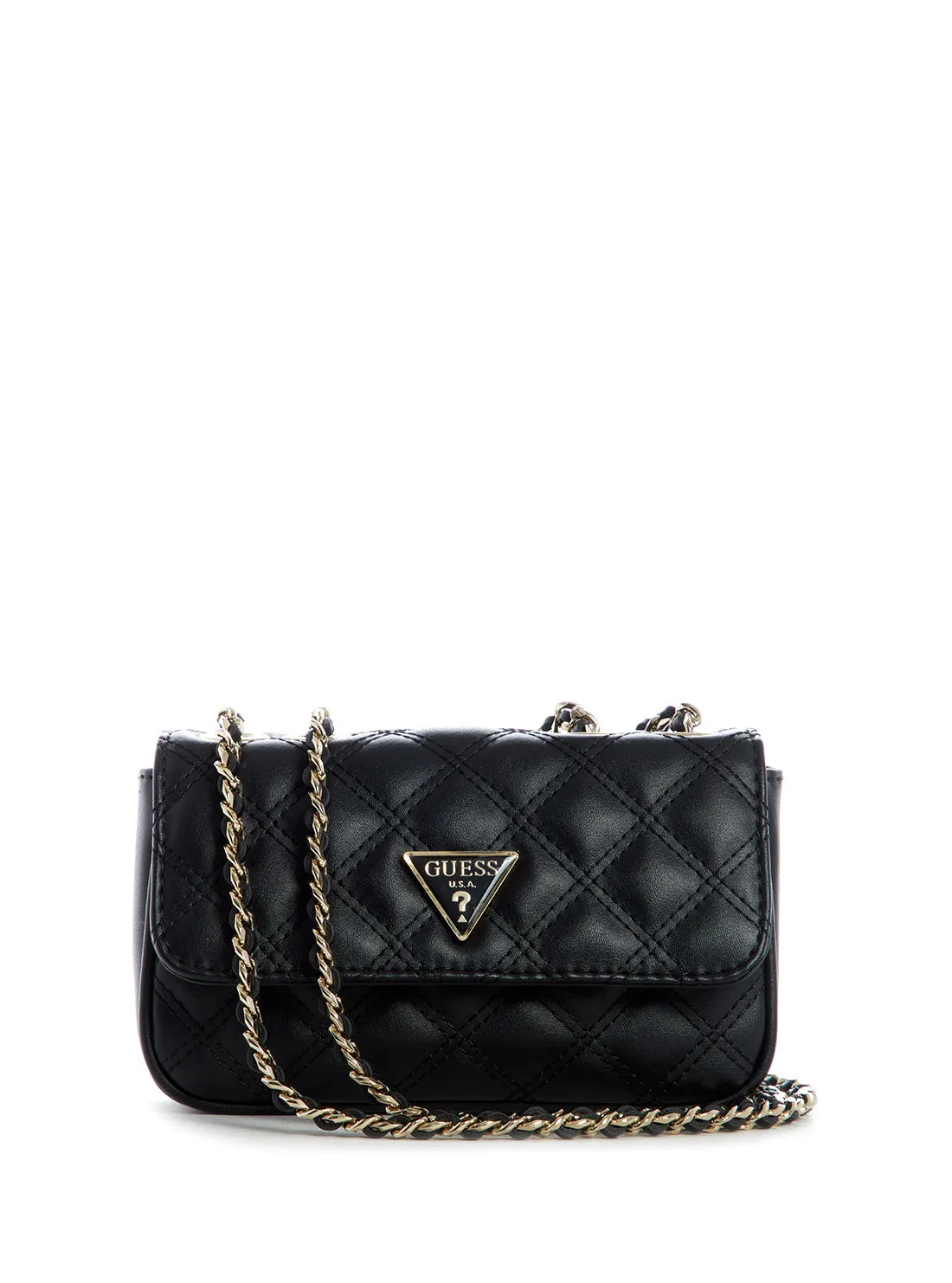 Black Quilted Cessily Micro Mini Crossbody Bag