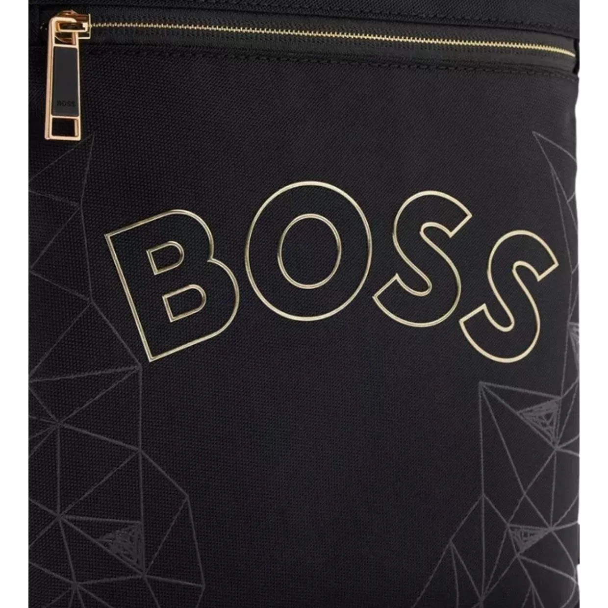 BOSS Grid Artwork Curved Logo Messenger Bag