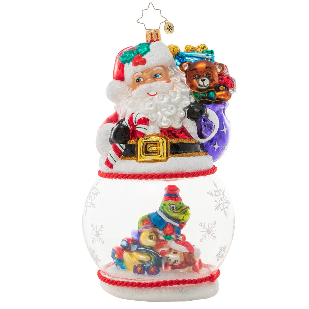 CR, Santa's Magic Snow Globe, 1021013, Christopher Radko