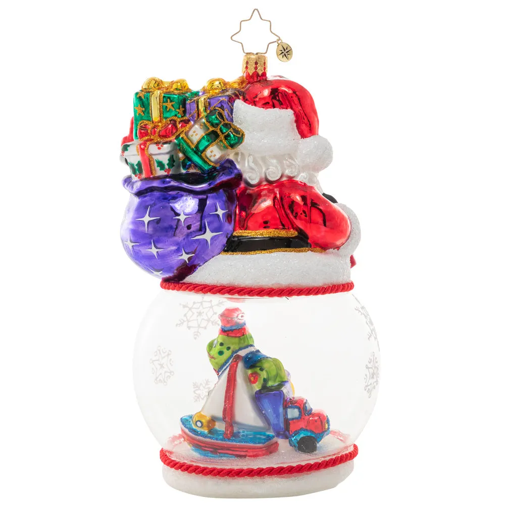 CR, Santa's Magic Snow Globe, 1021013, Christopher Radko