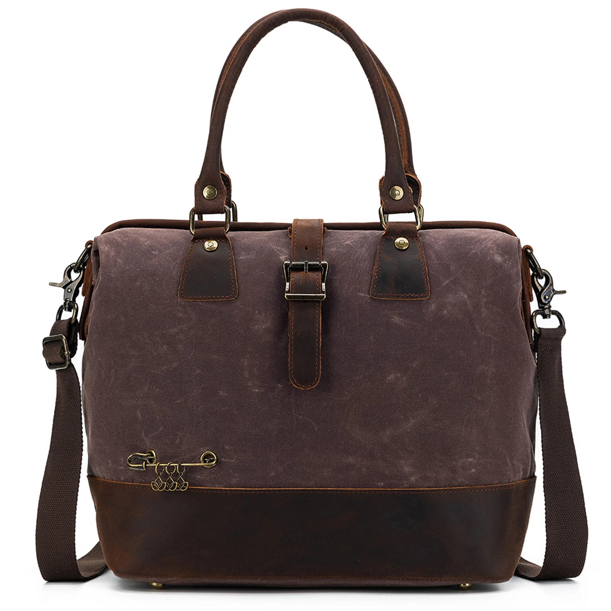 della Q Maker's Canvas Satchel - Cocoa