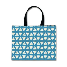 Designer Tote Bag With Zip Beach Gym Travel Bags -  Blue Maze