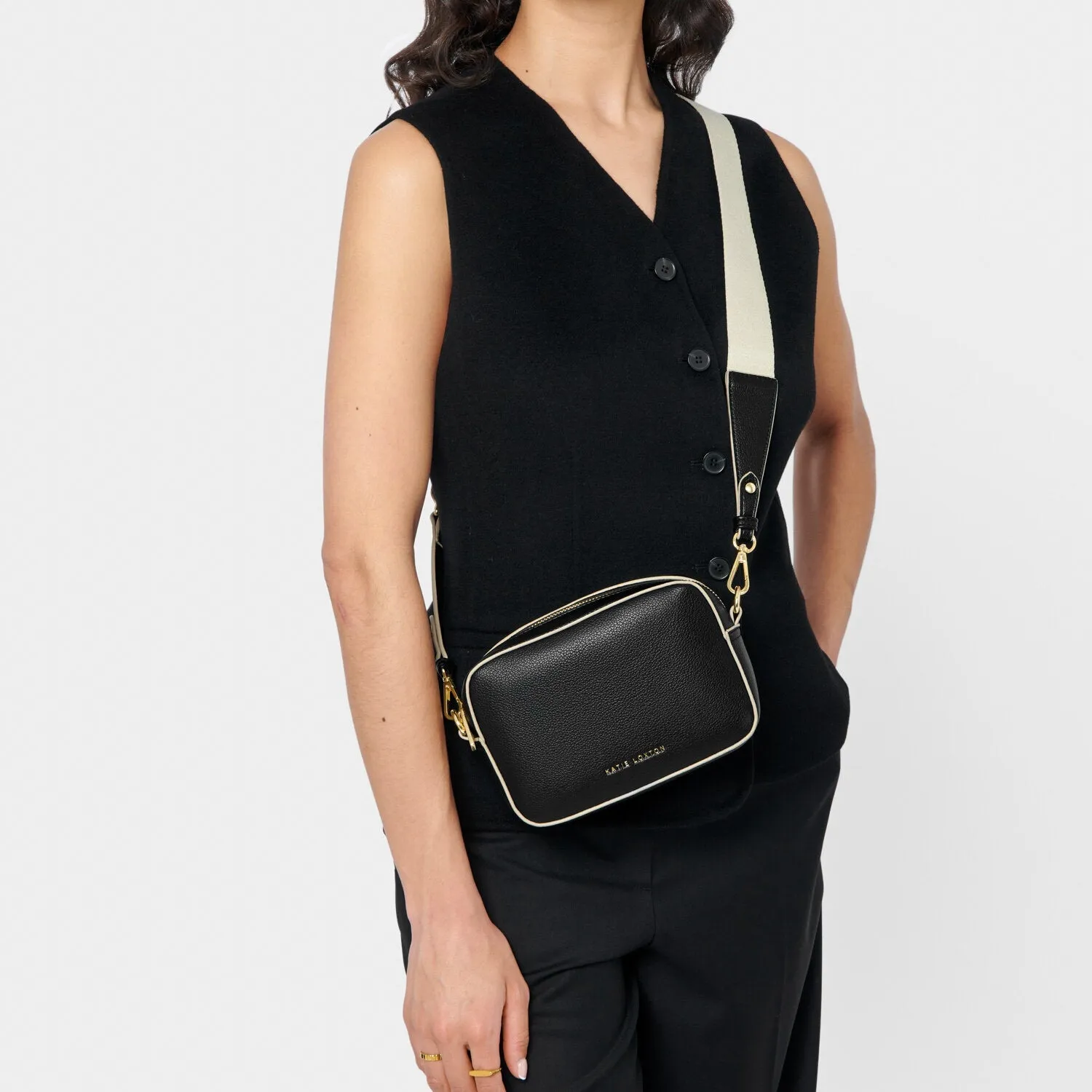 Katie Loxton Black Marni Mini Crossbody Bag KLB3650