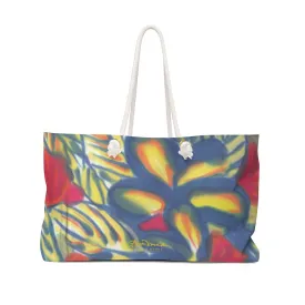 Large Water Color Trop Weekender Bag