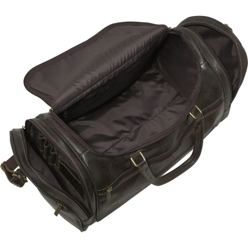 Leather Distressed Leather Overnighter Duffel