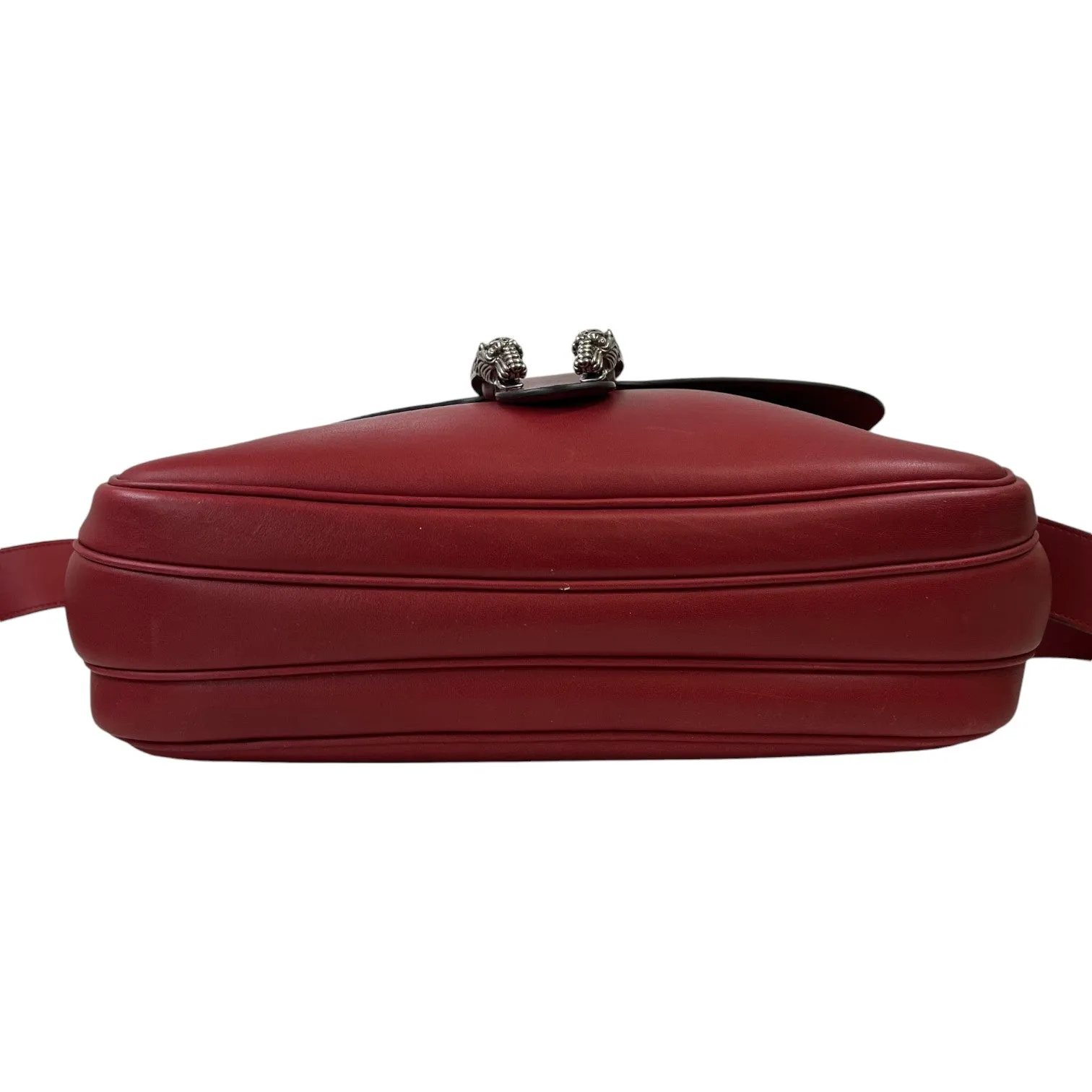 Men's Dionysus Smooth Leather Messenger Bag Burgundy