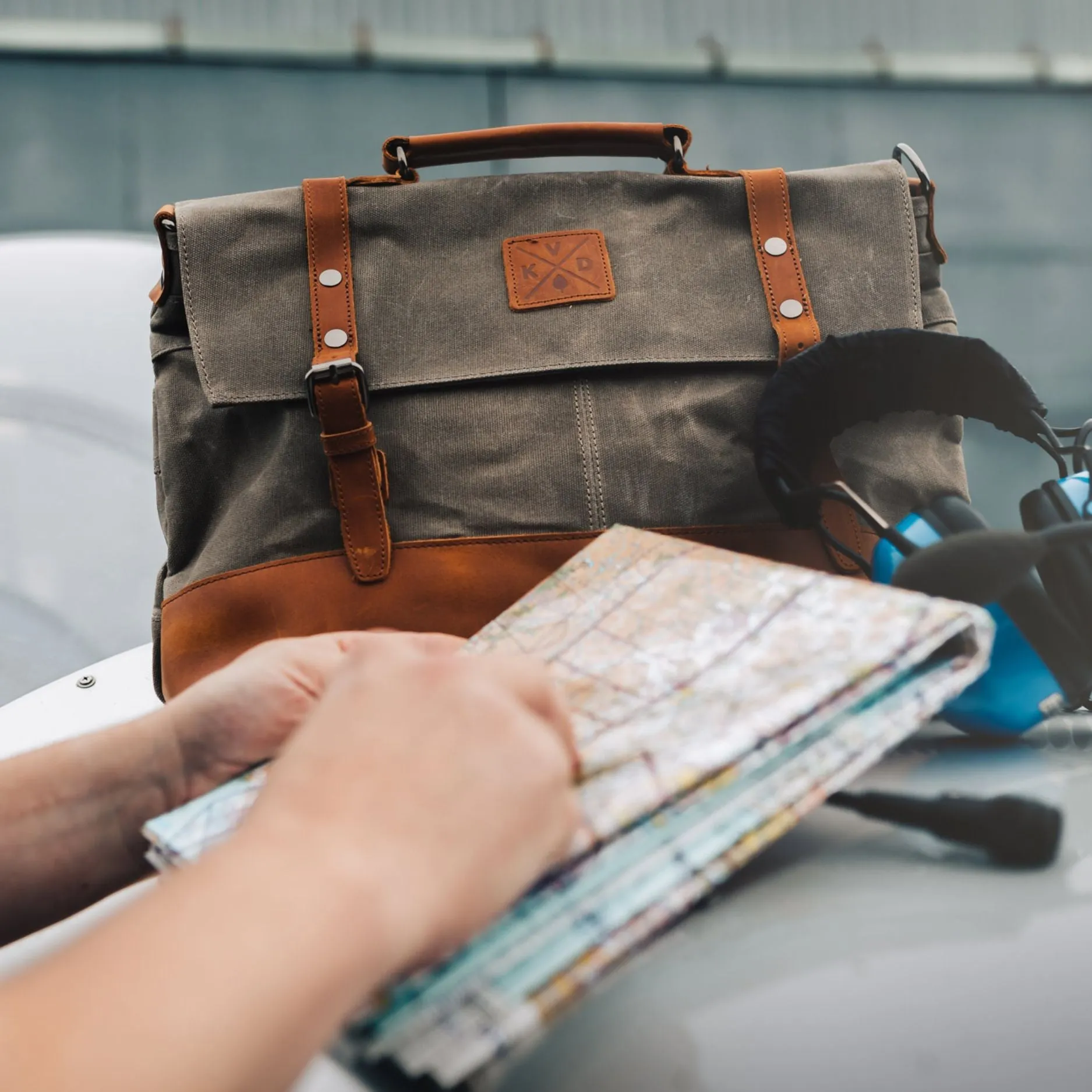 Mersey - Waxed Canvas Messenger Bag