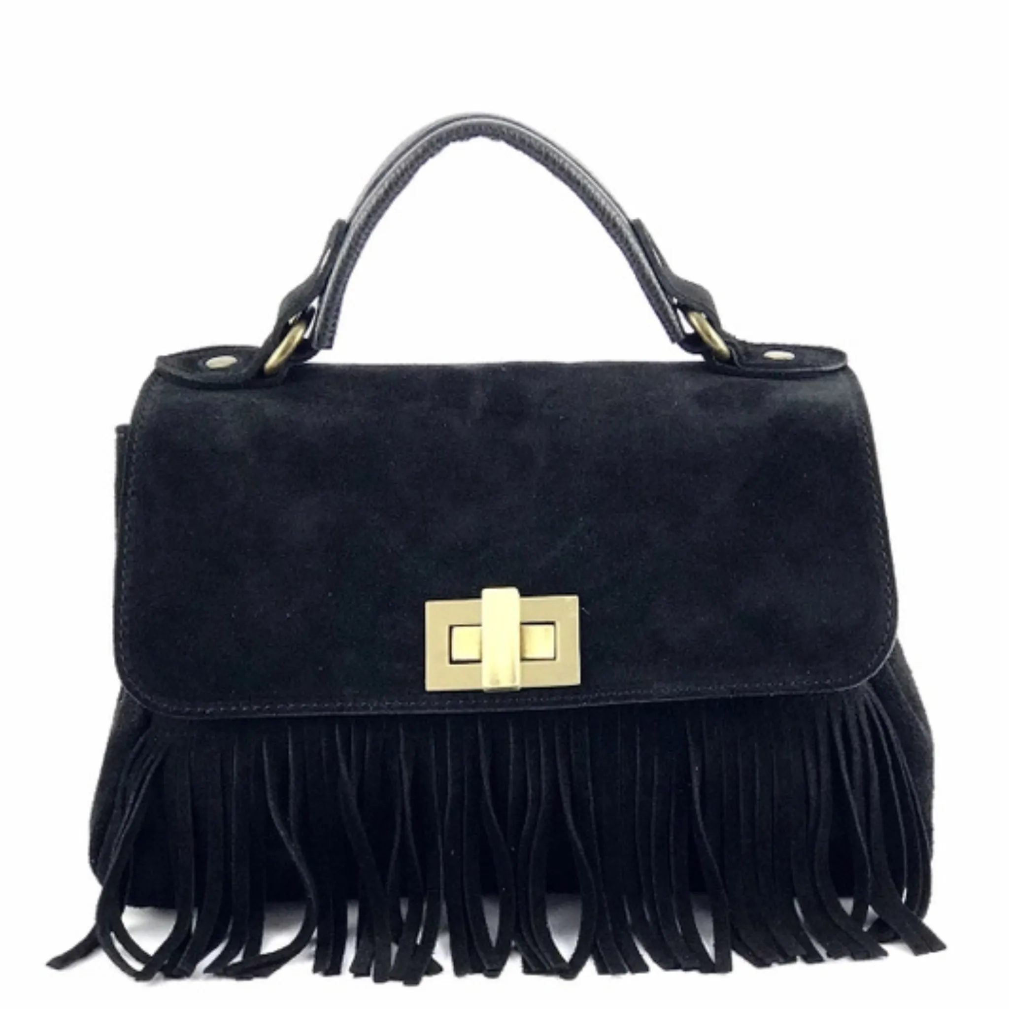 Mini Postina Logan Suede Fringe Crossbody Bag