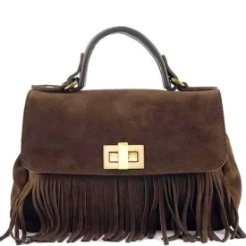 Mini Postina Logan Suede Fringe Crossbody Bag