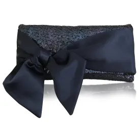 Navy sequin clutch handbag HOPE