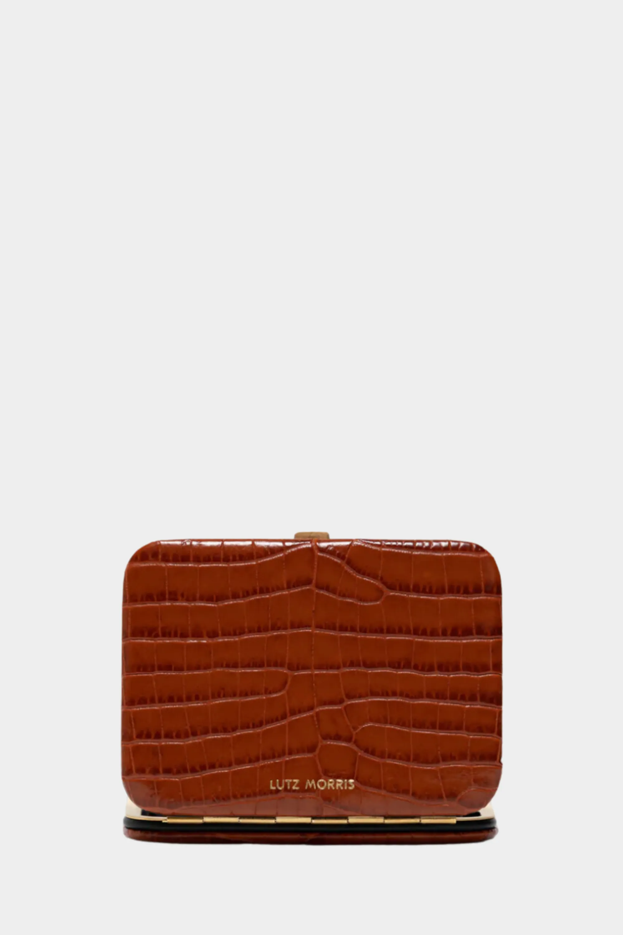 Nolan Card Holder, Cognac 'Croco'