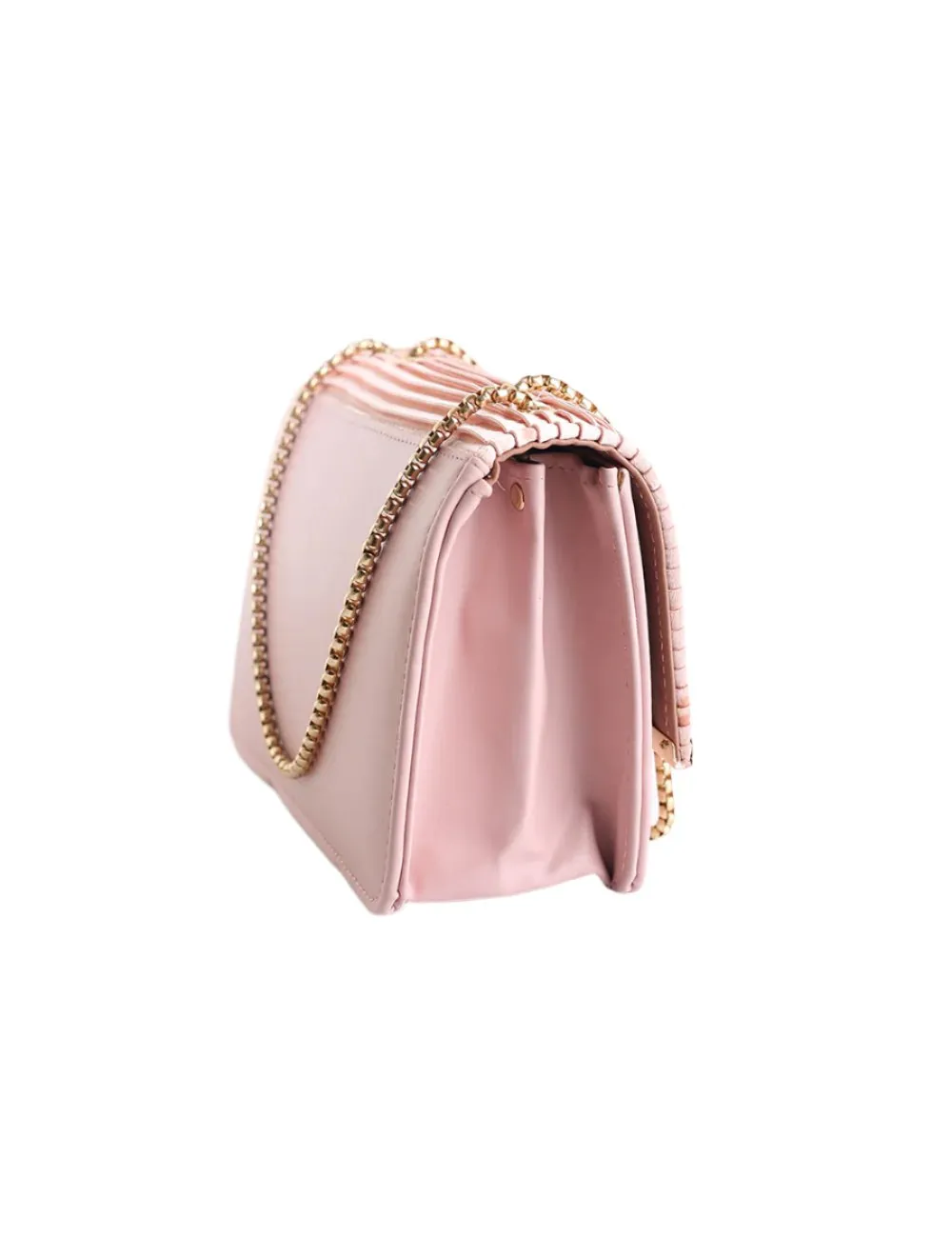 Pink Pleated Clutch