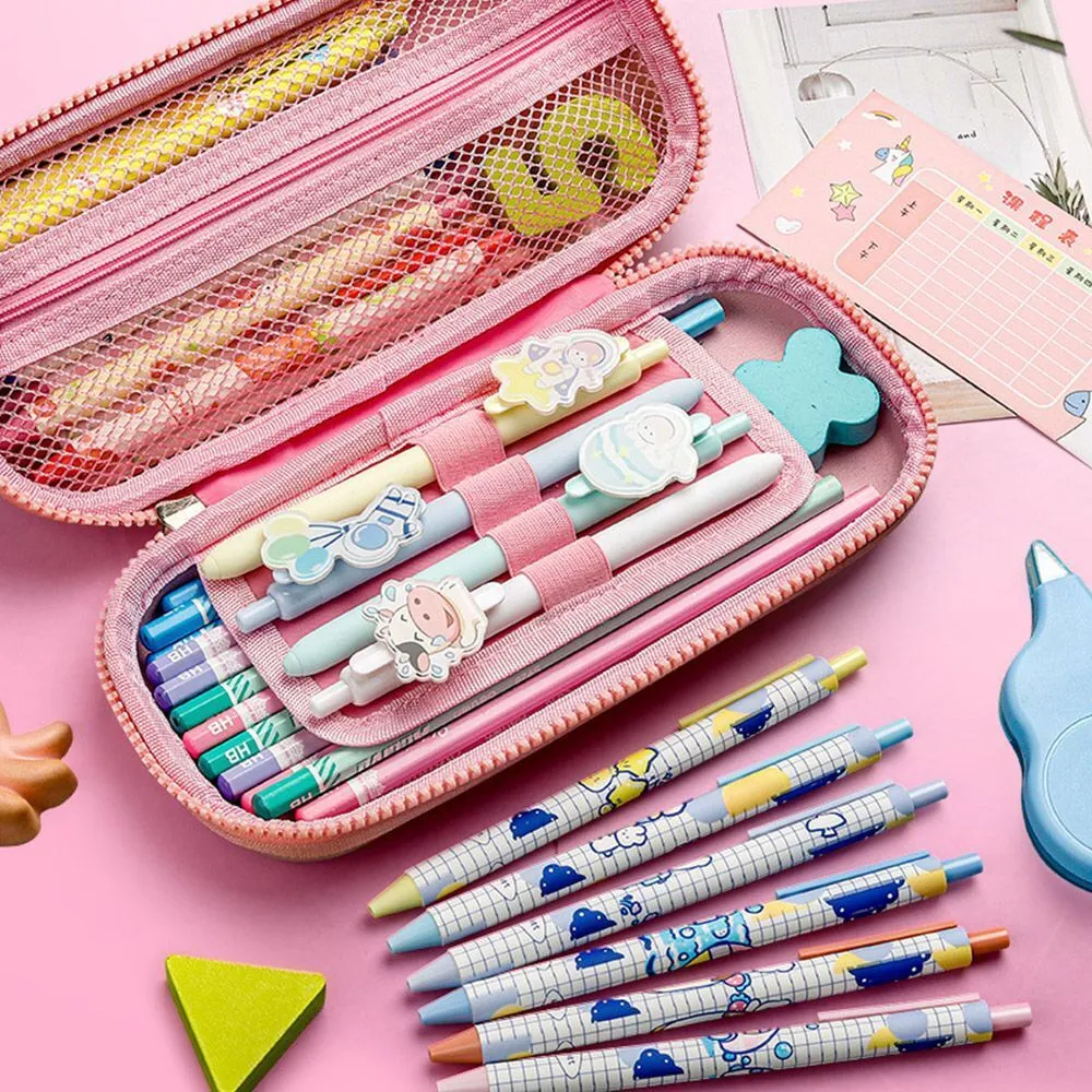 RABBIT CARTOON THEME PENCIL CASE - 3D EVA PENCIL CASE POUCH, MULTIPURPOSE ZIPPER PENCIL CASE FOR KIDS, PEN AND PENCIL BAG FOR SCHOOL KIDS, GIRLS, STATIONERY STORAGE BOX