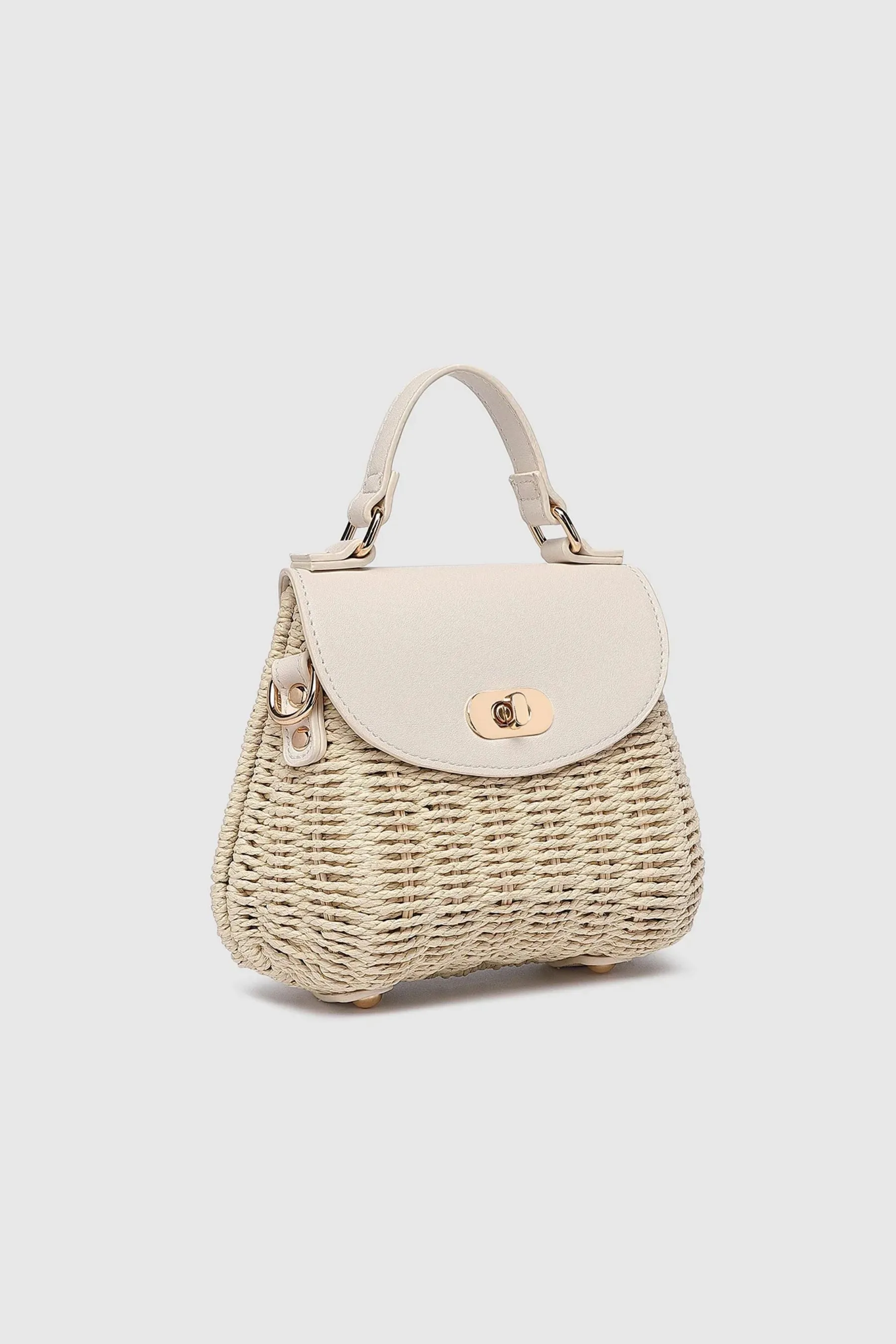 Sandy Raffia Crossbody Bag | Vanilla