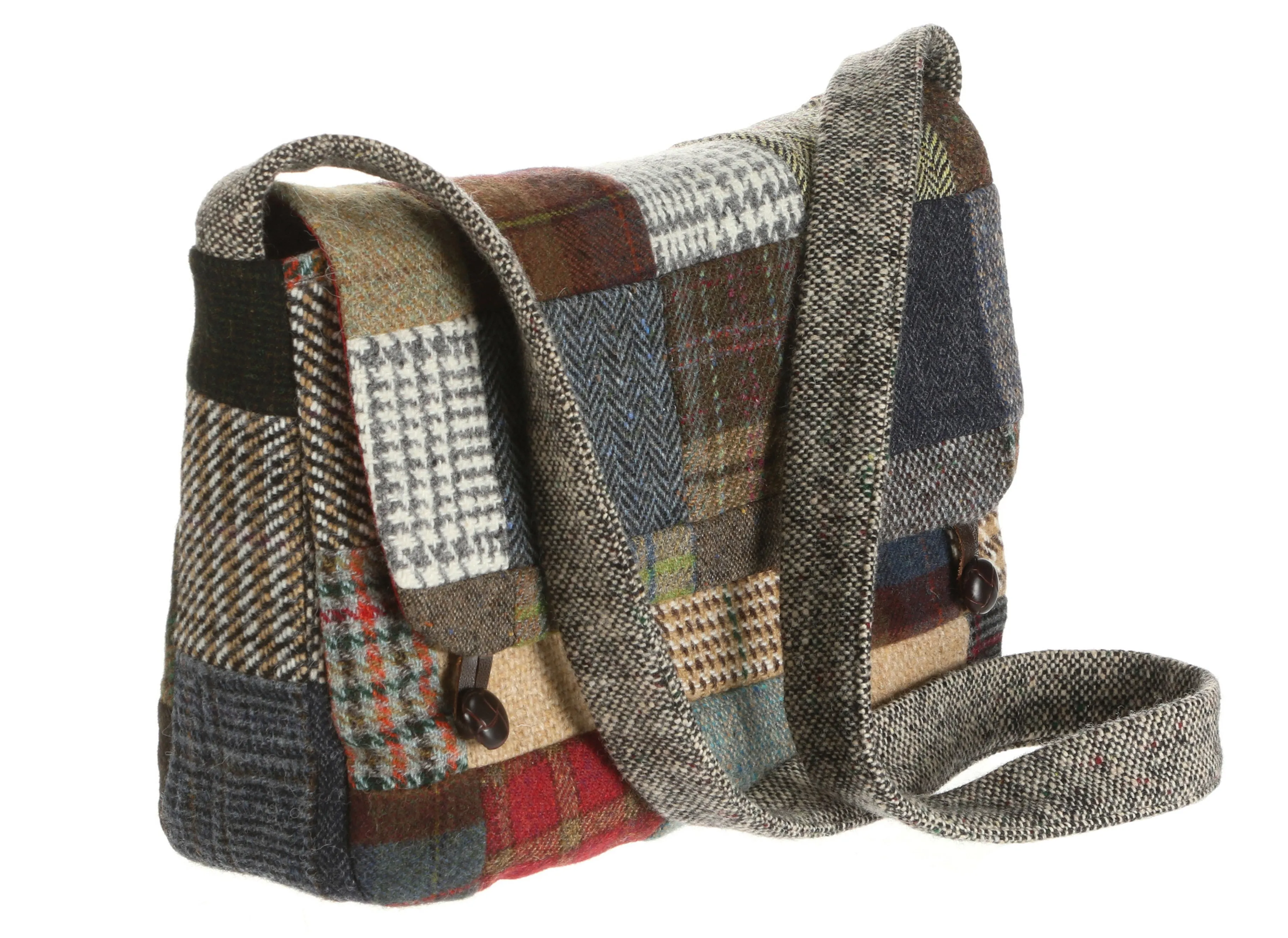 Satchel Bag Patchwork Tweed