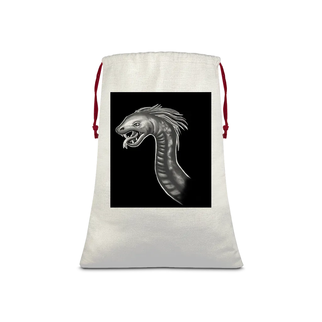 Serpent Sublimation Linen Drawstring Sack