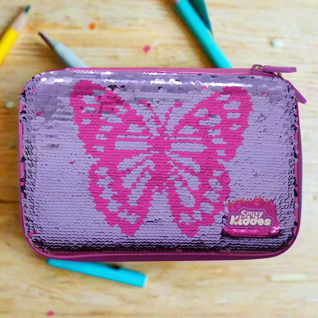 Smily Kiddos Bling Butterfly Pencil Case Pink