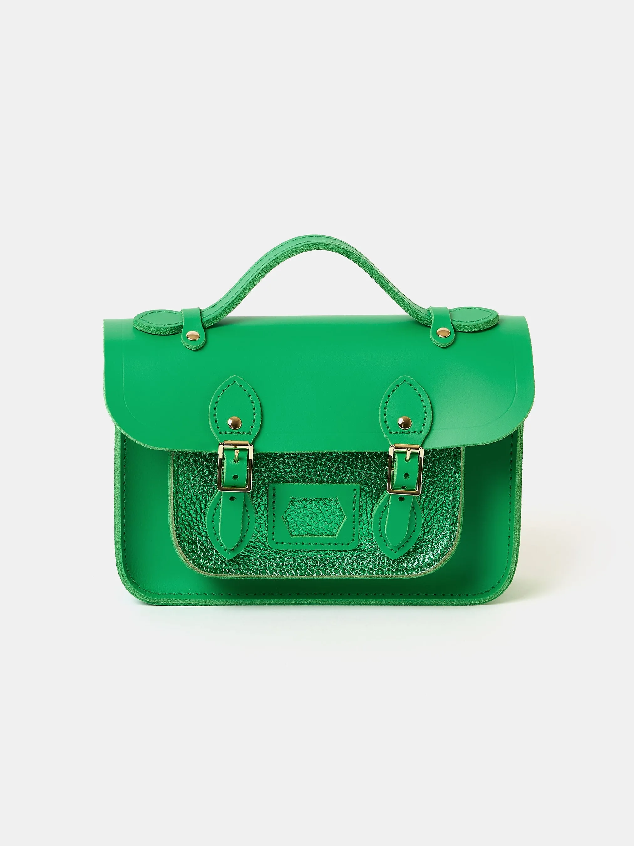 The Mini - Wicked Green with Wicked Green Metallic Calf