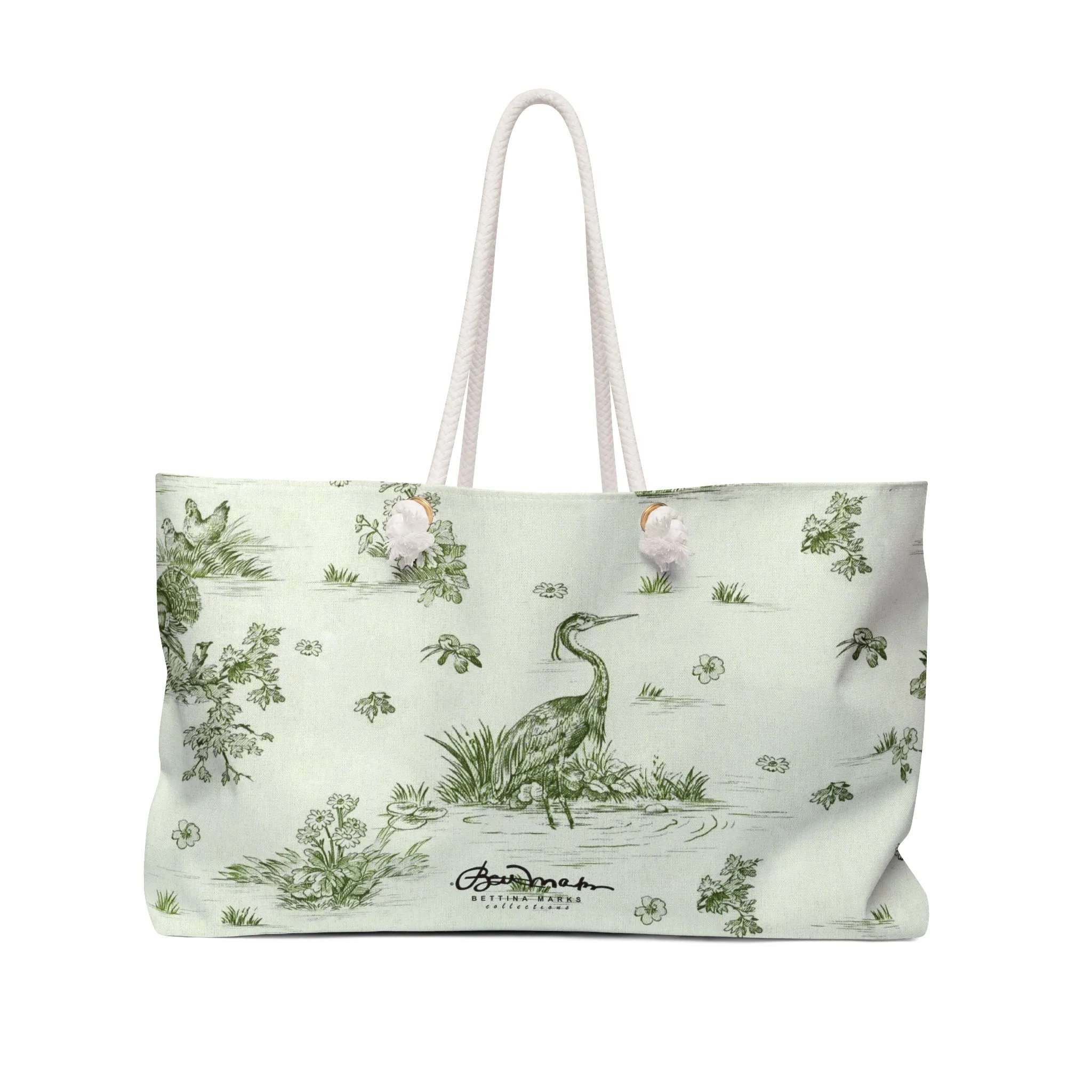 Toiles de Jouy tree Hugging Forest Green Weekender Bag