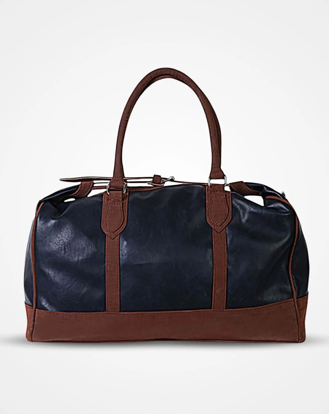 Top Tie Blue & Brown Leatherette Duffel / Luggage bag