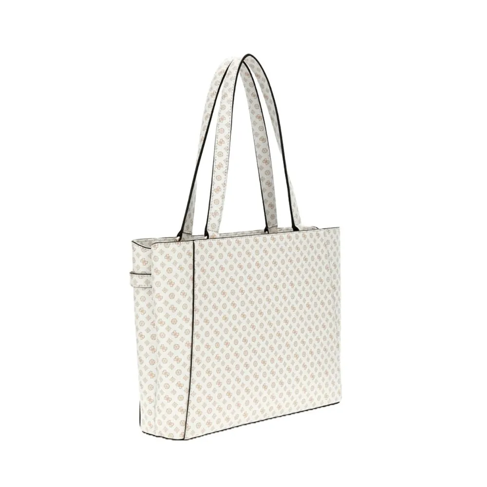 White Arlena Logo Small Noel Tote Bag