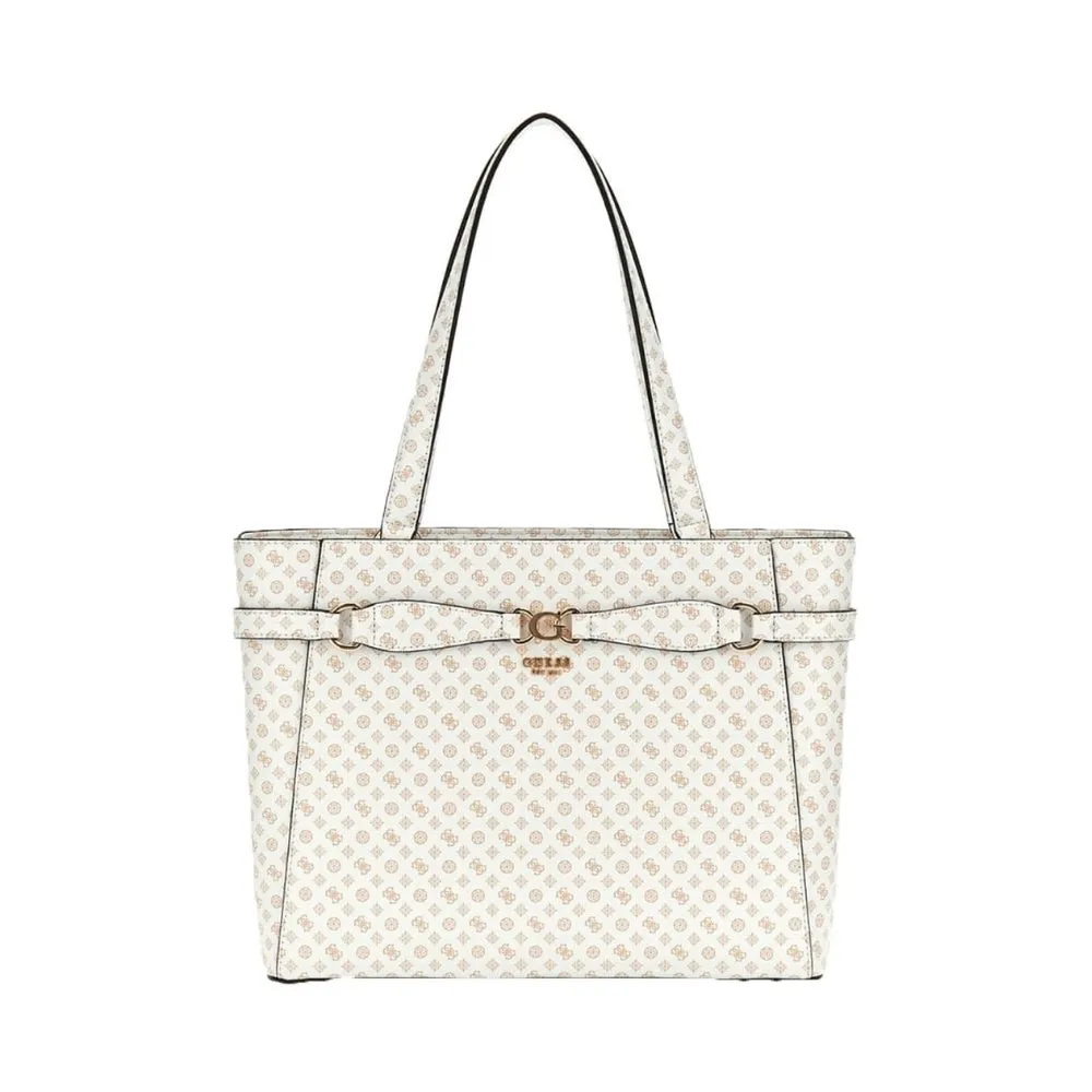 White Arlena Logo Small Noel Tote Bag