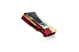 Wood and Resin Smart Wallet (Red)